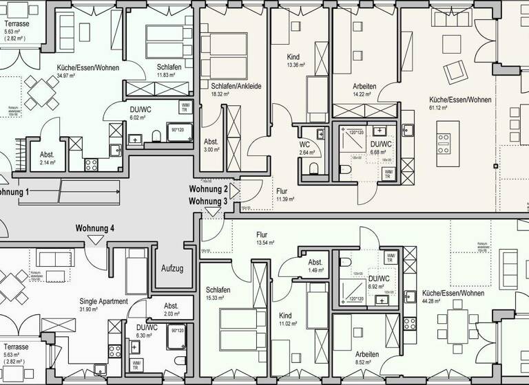 Wohnung zur Miete 1.600 € 4 Zimmer 136,1 m² EG Bürgermeister-Hommel-Straße 80 Satteldorf 74589