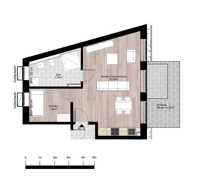 Wohnung zur Miete 990 € 1 Zimmer 57,8 m²<br/>Wohnfläche EG<br/>Geschoss ab sofort<br/>Verfügbarkeit Auberg 66a Wik Bezirk 2 Kiel 24106