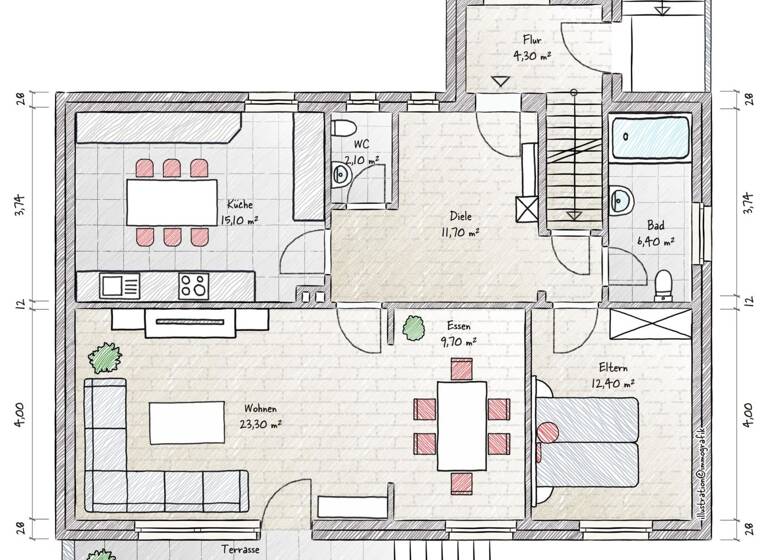 Mehrfamilienhaus zum Kauf 389.000 € 4,5 Zimmer 152 m² 628 m² Grundstück Escheburg 21039