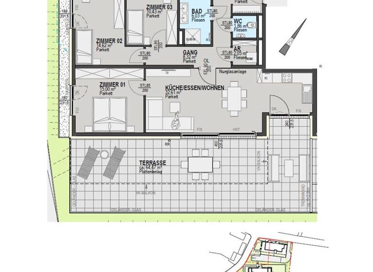 Wohnung zum Kauf - Erstbezug provisionsfrei 799.500 € 4 Zimmer 95 m² EG Ruckerlberggasse Waltendorf Graz 8010