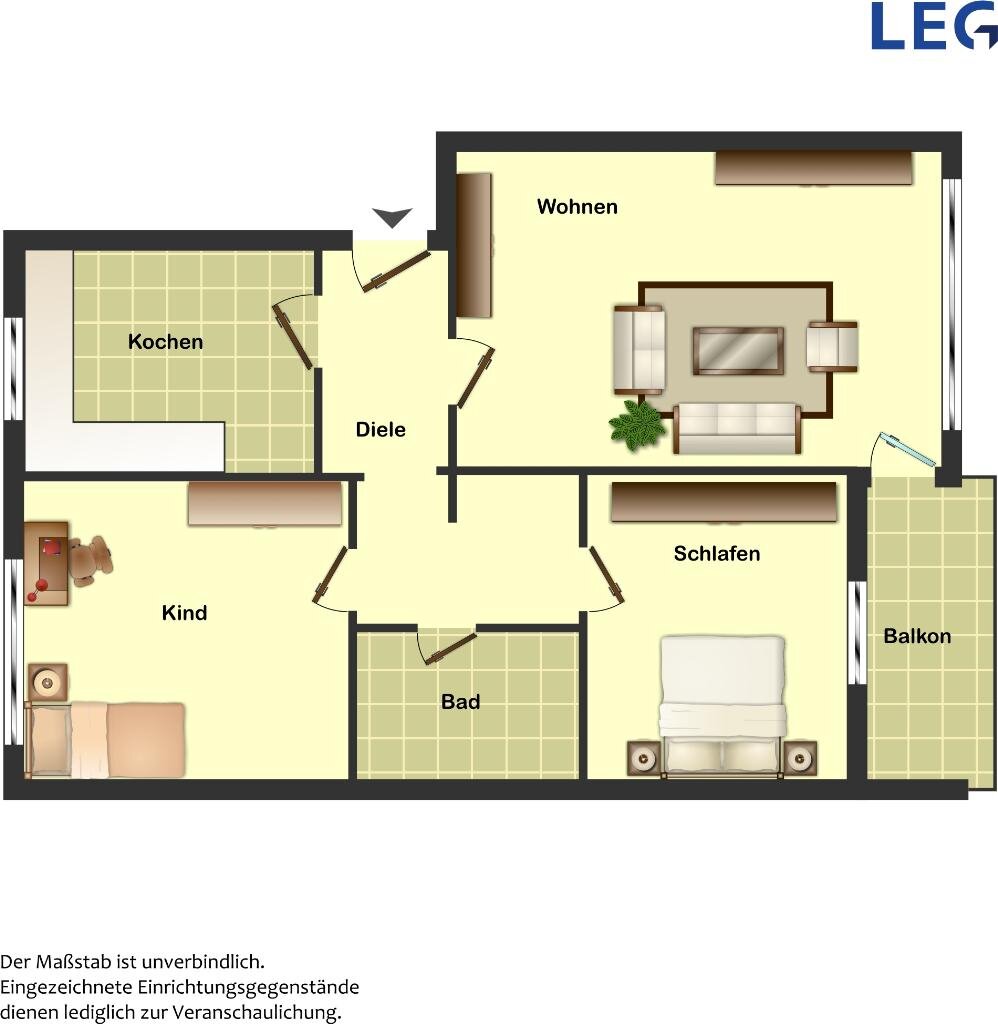 Wohnung zur Miete 554 € 4 Zimmer 76 m²<br/>Wohnfläche 3.<br/>Geschoss 24.01.2025<br/>Verfügbarkeit Grosser Sandweg 65a Statistischer Bezirk 63 Hamm 59065