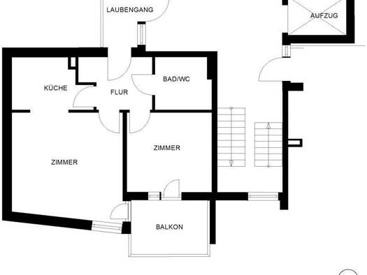 Wohnung zur Miete 466 € 2 Zimmer 54,8 m² 2. Geschoss frei ab 01.02.2026 Körnerstraße 46 Lehe Bremerhaven 27576