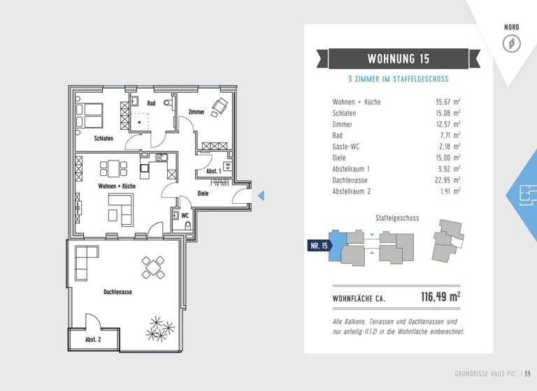 Penthouse zum Kauf provisionsfrei 644.100 € 3 Zimmer 116,1 m² EG Am Kamp 7 Meckelfeld Seevetal 21217