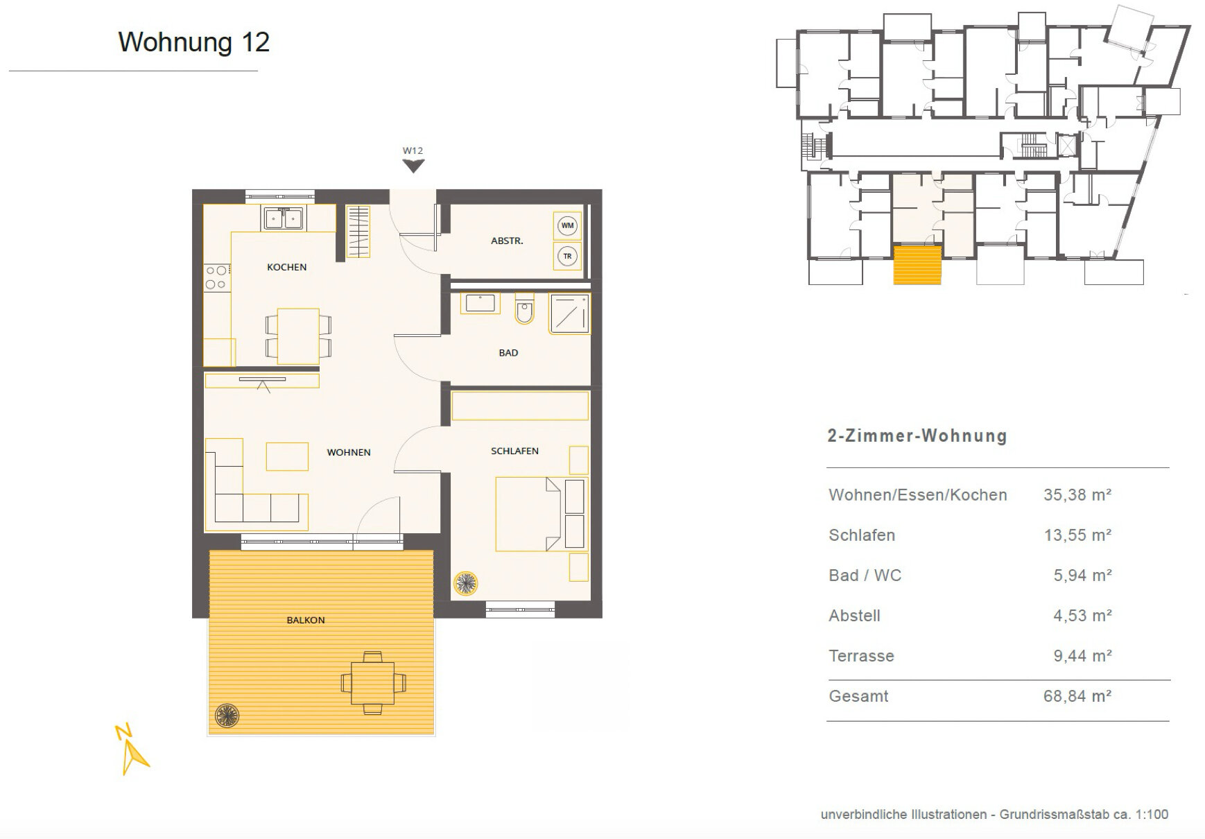 Wohnung zum Kauf 290.000 € 2 Zimmer 68,8 m²<br/>Wohnfläche Altensteig Altensteig 72213