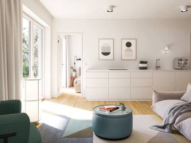 Wohnung zum Kauf - Neubau provisionsfrei 465.000 € 2 Zimmer 49,5 m² EG frei ab sofort Steinweg 28 Baldham Vaterstetten 85598