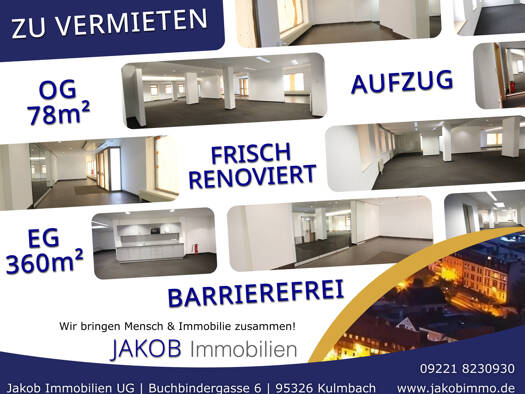 Bürofläche zur Miete 360 m² Bürofläche Kulmbach 95326