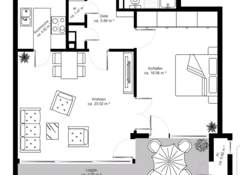 Wohnung zum Kauf 210.000 € 2 Zimmer 59,6 m² EG Reinbek 21465