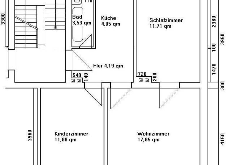 Wohnung zur Miete 279 € 3 Zimmer 50,7 m² EG frei ab 01.08.2026 Mühlstraße 12 Roßbach Braunsbedra OT Roßbach 06242
