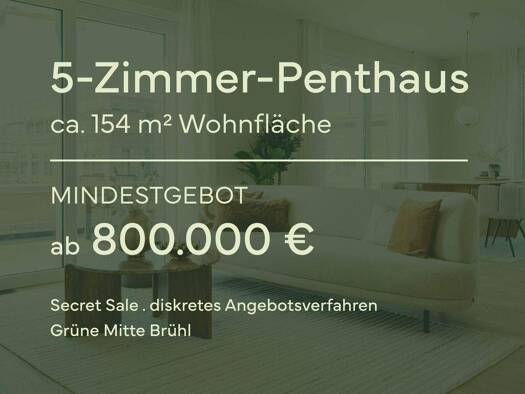 Penthouse zum Kauf - Erstbezug provisionsfrei 898.500 € 5 Zimmer 154 m² 4. Geschoss frei ab sofort Stadion-Anlage 2 Brühl 68782