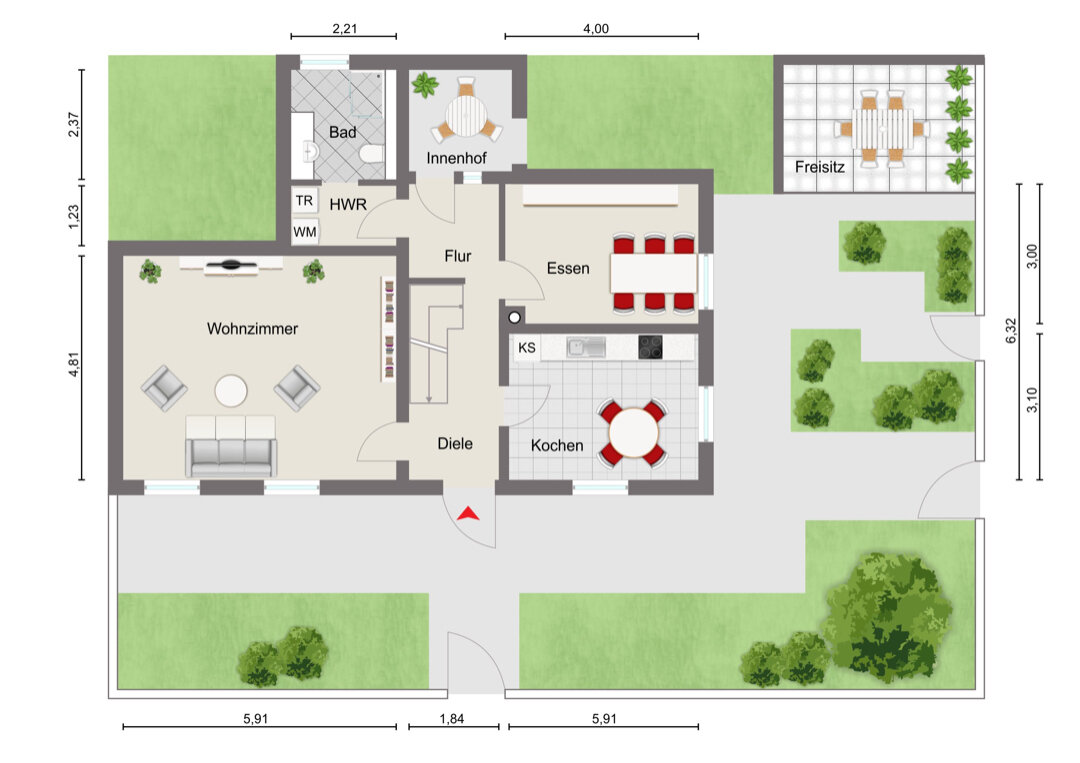 Doppelhaushälfte zur Miete 1.150 € 3 Zimmer 115 m²<br/>Wohnfläche Obermeitingen Obermeitingen 86836