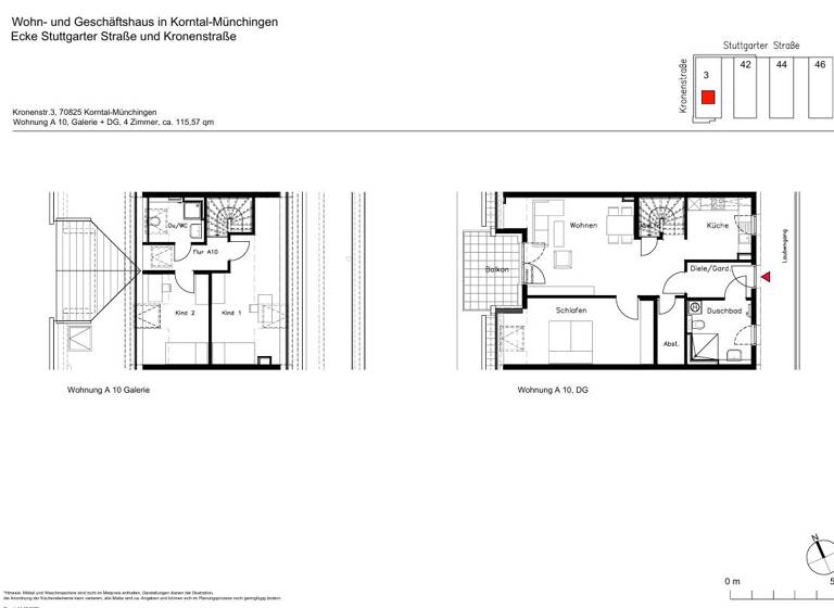 Wohnung zur Miete - Erstbezug 1.798 € 4 Zimmer 115,6 m² Stuttgarter Str. 44 Münchingen Korntal-Münchingen 70825