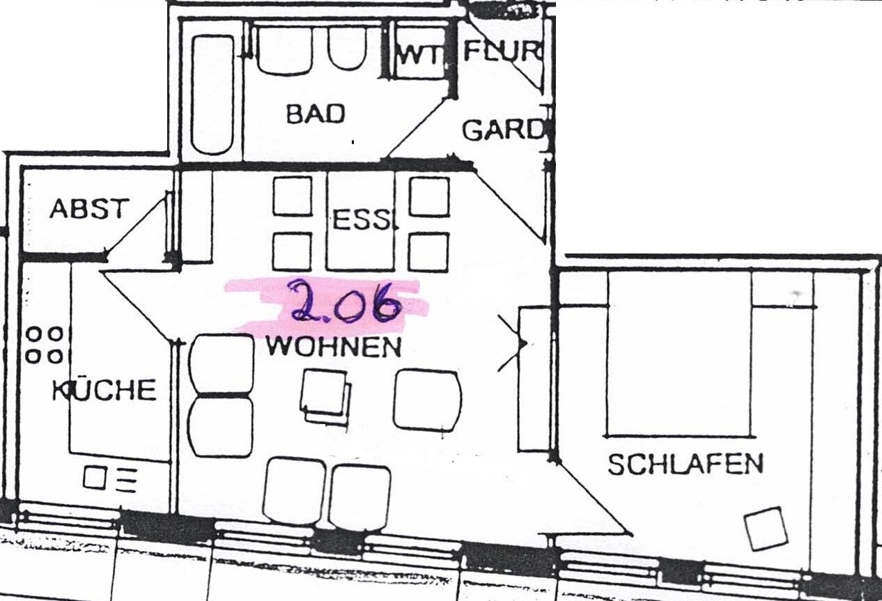 Wohnung zur Miete 384 € 2 Zimmer 45,7 m²<br/>Wohnfläche 1.<br/>Geschoss 01.04.2025<br/>Verfügbarkeit Neuer Markt 25 Waren Waren (Müritz) 17192