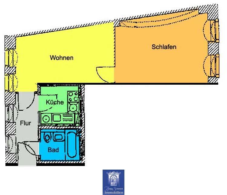 Wohnung zur Miete 326 € 2 Zimmer 46,5 m²<br/>Wohnfläche Meißen Meißen 01662