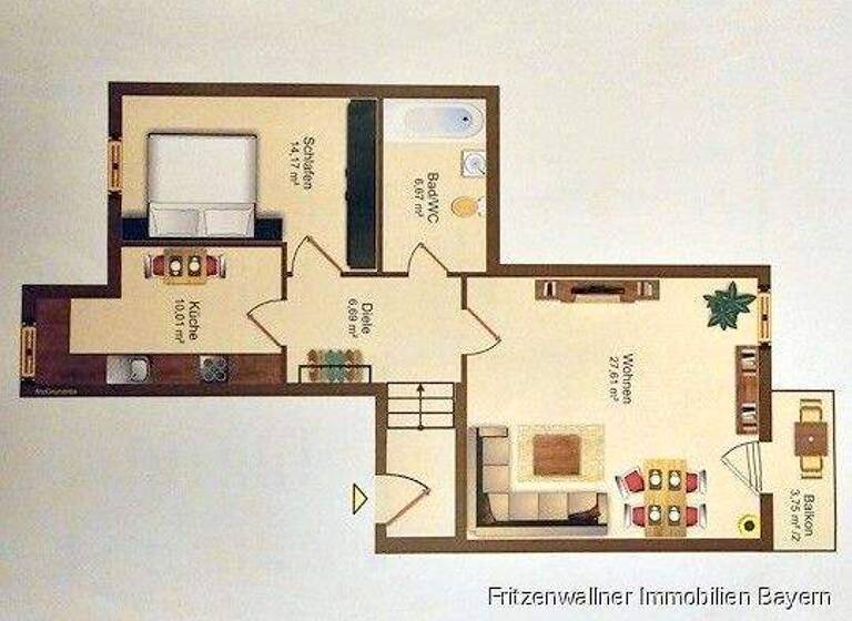 Wohnung zum Kauf 250.000 € 2 Zimmer 70 m² 1. Geschoss Kaufbeuren-Neugablonz Neugablonz -Kaufbeuren 87600