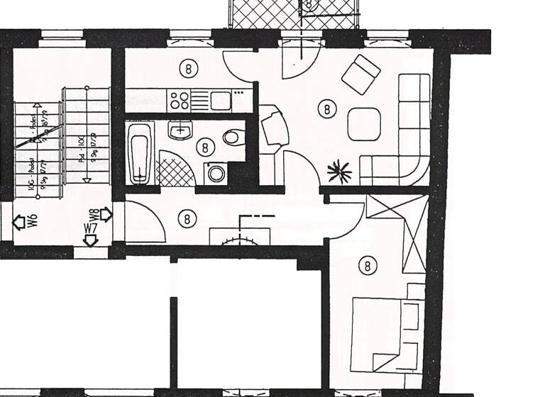 Wohnung zur Miete 250 € 2 Zimmer 43,5 m²<br/>Wohnfläche 2.<br/>Geschoss Karl-Keil-Str. 24 Marienthal West 435 Zwickau 08060