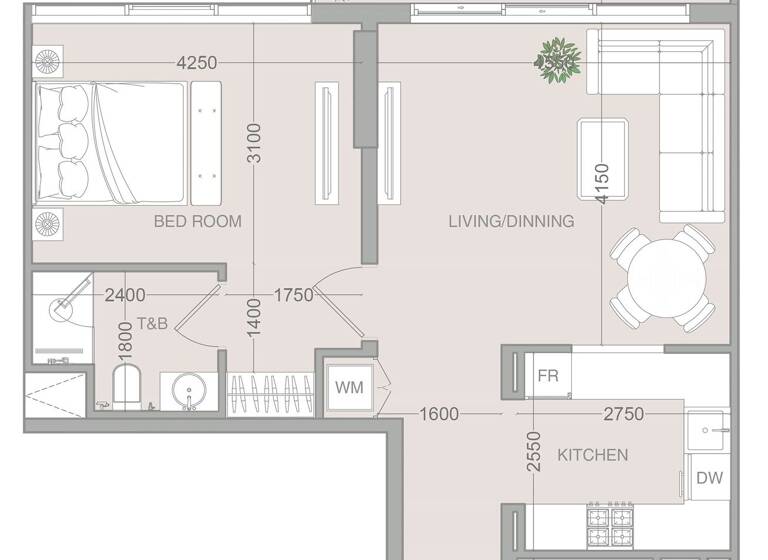 Wohnung zum Kauf provisionsfrei 277.685 € 2 Zimmer 70,3 m² Dubai 00000