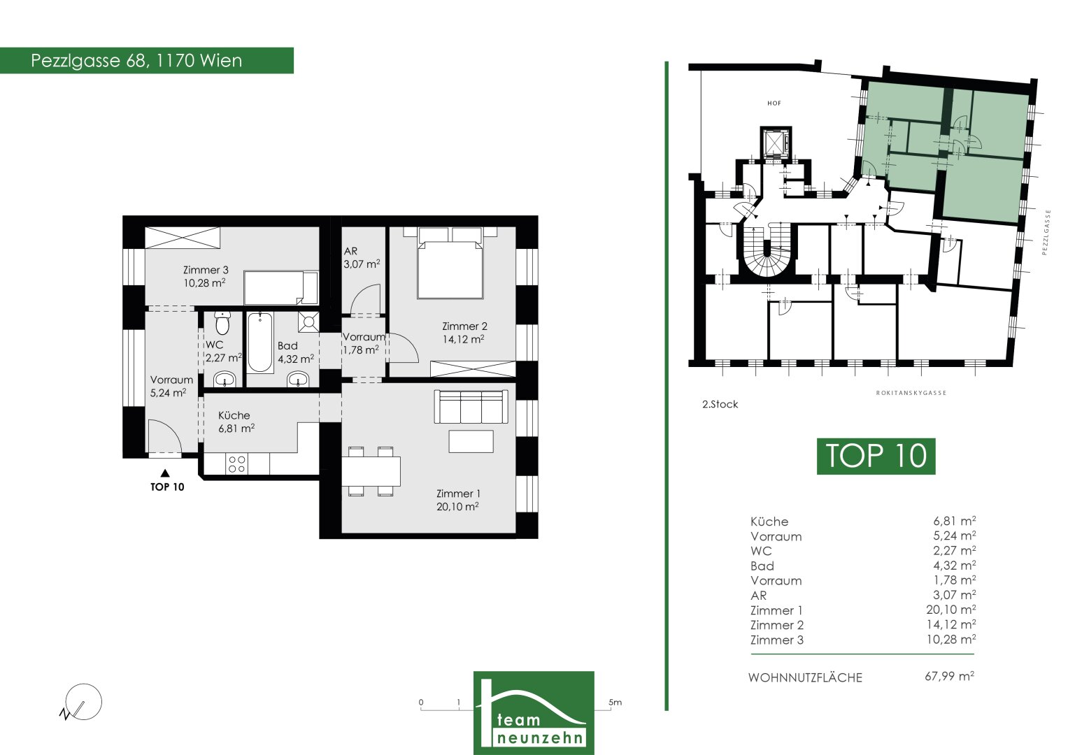 Wohnung zum Kauf 399.000 € 3 Zimmer 67,8 m²<br/>Wohnfläche Pezzlgasse 68 Wien 1170