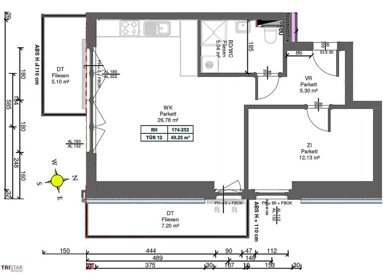 Wohnung zum Kauf - Erstbezug 299.000 € 2 Zimmer 49,3 m² 3. Geschoss frei ab 01.08.2026 Wien 1220