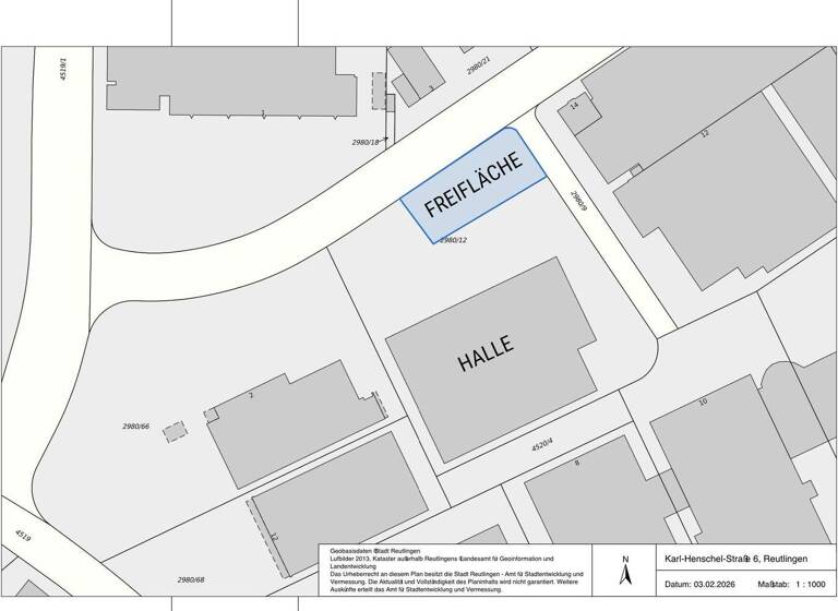 Lagerhalle zur Miete provisionsfrei 3.853 m² Lagerfläche Karl-Henschel-Straße 6 Betzingen Reutlingen 72770
