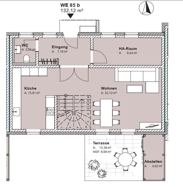 Reihenmittelhaus zur Miete 1.652 € 4 Zimmer 132,1 m²<br/>Wohnfläche Industriegebiet Greifswald 17489