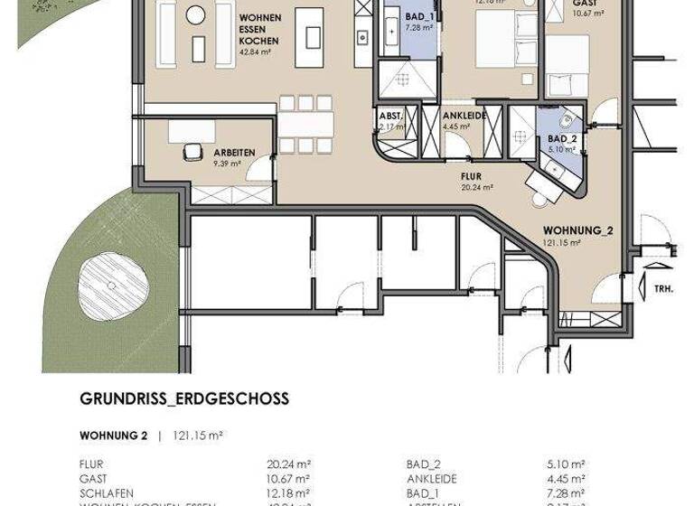 Wohnung zur Miete - Erstbezug 1.650 € 4,5 Zimmer 121,2 m² EG Elsen Paderborn / Elsen 33106