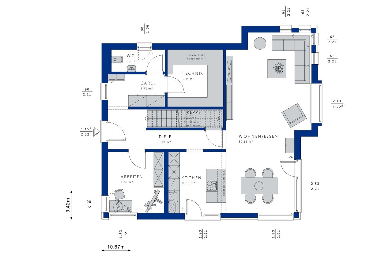 Haus zum Kauf 716.286 € 5,5 Zimmer 135 m²<br/>Wohnfläche 663 m²<br/>Grundstück Niedersprockhövel Sprockhövel 45549