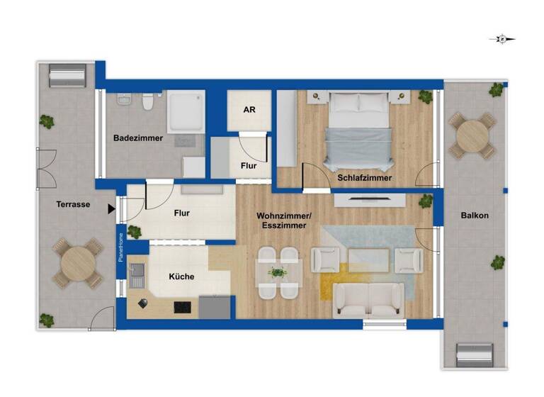 Wohnung zum Kauf 360.000 € 2 Zimmer 63,9 m² Hochfeld Augsburg 86159