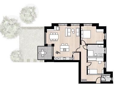 Wohnung zum Kauf provisionsfrei 429.000 € 3 Zimmer 96,5 m²<br/>Wohnfläche 1.<br/>Geschoss Esbecker Straße 24 Süd - Ost Lippstadt 59555