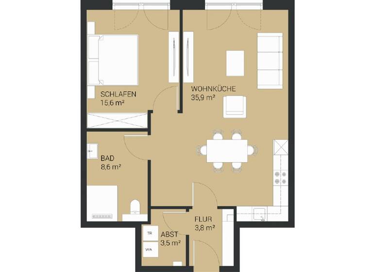 Wohnung zur Miete - Erstbezug 893 € 2,5 Zimmer 72,5 m² 1. Geschoss Wiesmoor 26639