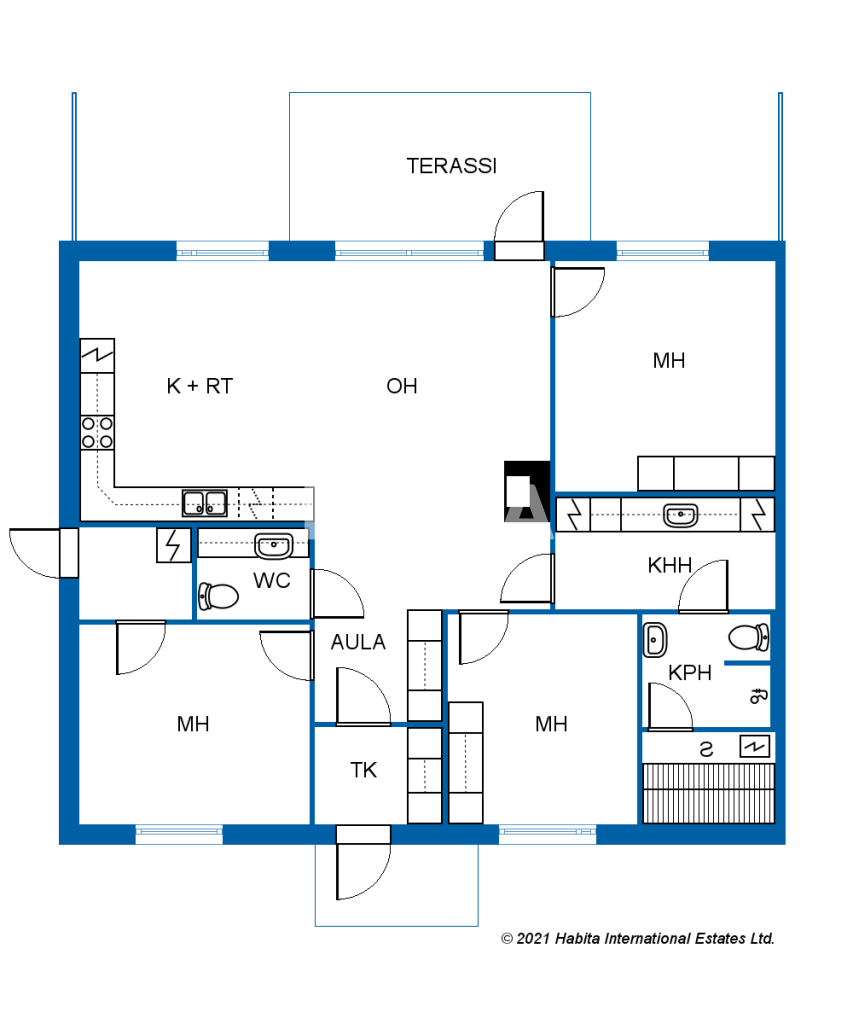 Reihenmittelhaus zum Kauf 190.000 € 4 Zimmer 102,8 m²<br/>Wohnfläche 2.466 m²<br/>Grundstück Kuokkamaantie 5 Pyhäjoki 86100