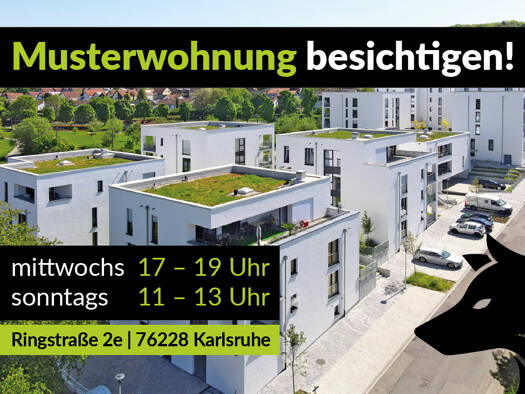 Wohnung zum Kauf - Neubau provisionsfrei 394.900 € 2 Zimmer 70,5 m² Ringstr. 2 d Wolfartsweier Karlsruhe / Wolfartsweier 76228