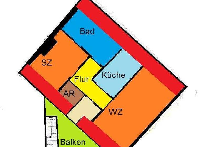 Wohnung zur Miete 429 € 2 Zimmer 66 m² 1. Geschoss frei ab 01.06.2026 Sangerhausen 06526