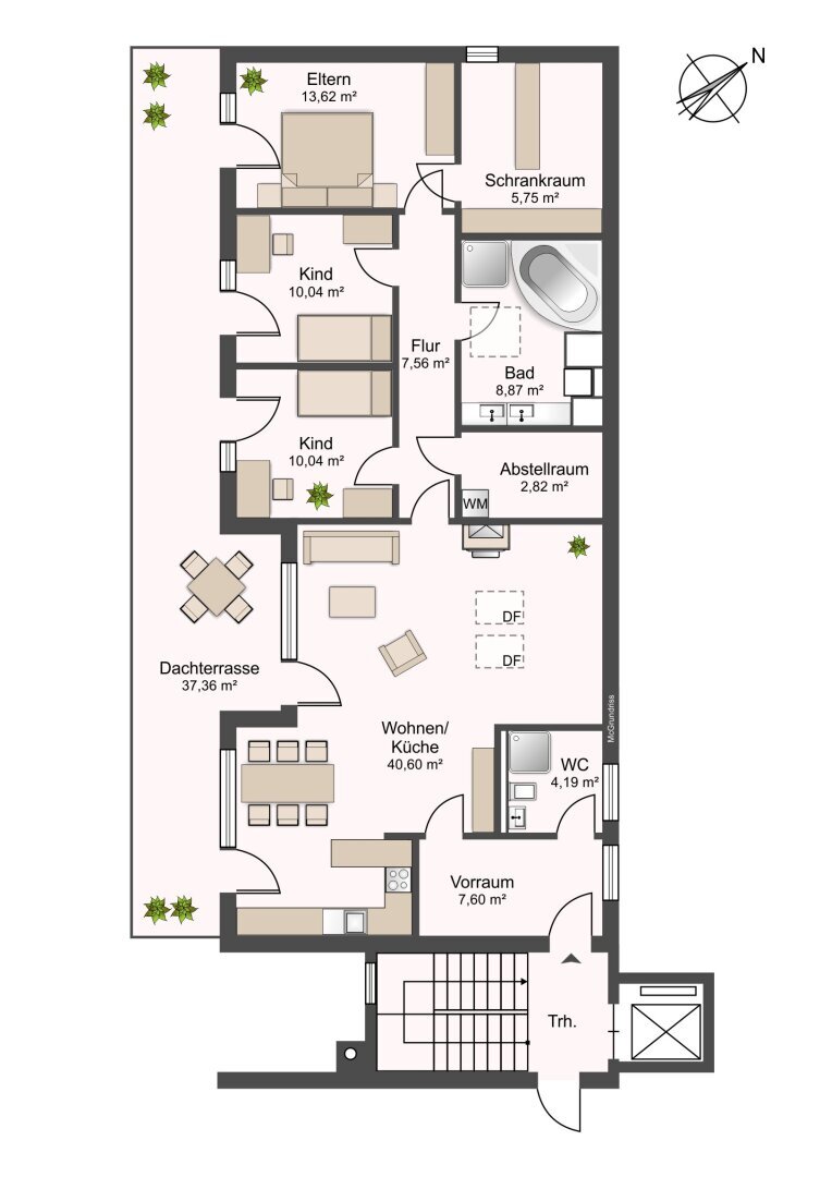 Penthouse zum Kauf 825.000 € 4 Zimmer 124 m²<br/>Wohnfläche 2.<br/>Geschoss Wals 5071