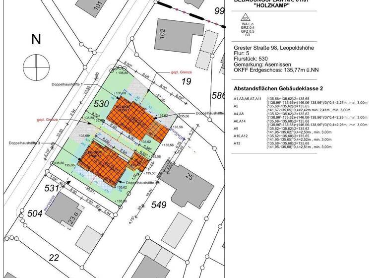 Grundstück zum Kauf 410.000 € 1.323 m² Grundstück Baugenehmigung vorhanden frei ab sofort Grester Straße Greste Leopoldshöhe 33818