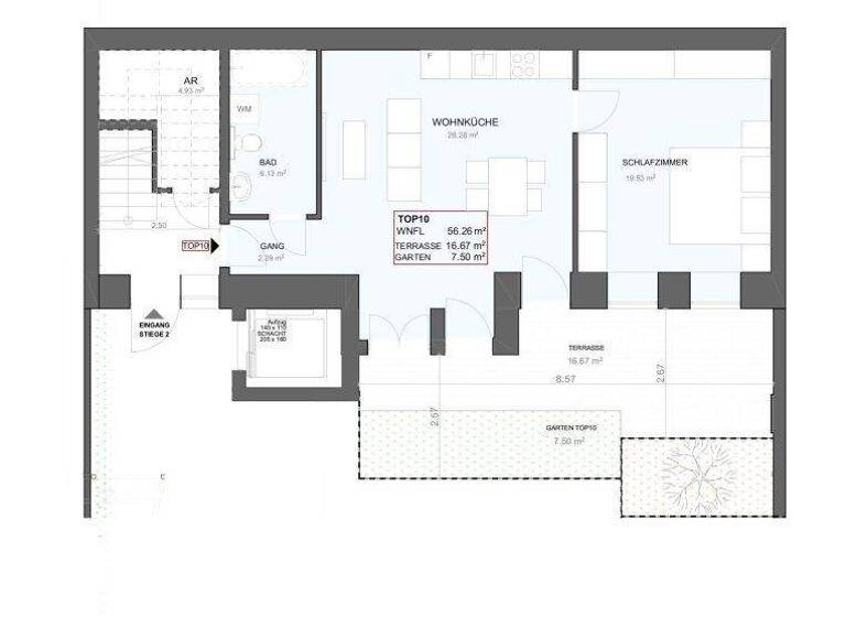Wohnung zum Kauf 399.000 € 2 Zimmer 56,3 m² EG Haberlgasse Wien 1160