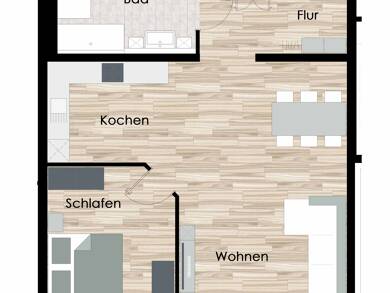 Wohnung zur Miete - Erstbezug 1.100 € 2 Zimmer 84,6 m² 1. Geschoss frei ab sofort Stedigsrain Eschwege Eschwege 37269