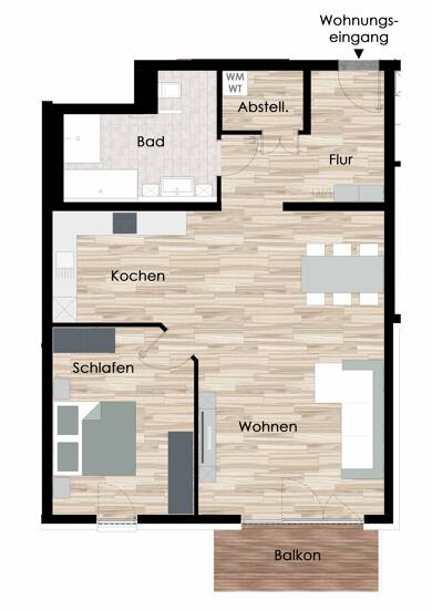 Wohnung zur Miete 1.100 € 2 Zimmer 84,6 m² 1. Geschoss frei ab sofort Stedigsrain Eschwege Eschwege 37269