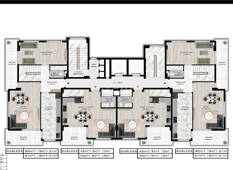 Penthouse zum Kauf 170.000 € 3 Zimmer 120 m² EG Antalya 07430