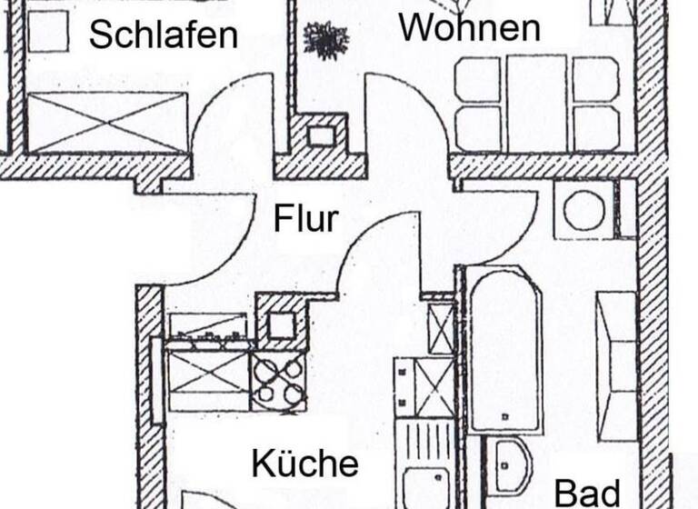 Wohnung zur Miete 425 € 2 Zimmer 47 m² frei ab sofort Rosa-Luxemburg-Straße 1 Markkleeberg 04416