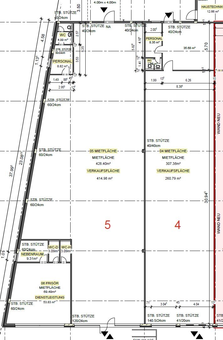 Laden zur Miete 4.070 € 3 Zimmer 415 m²<br/>Verkaufsfläche Hemelingen Bremen 28309