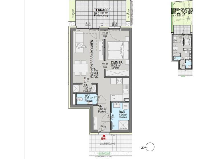 Wohnung zum Kauf 221.800 € 2 Zimmer 44,7 m² Straßgang Graz 8054