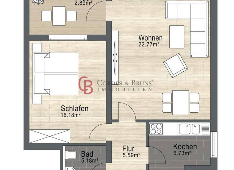 Wohnung zum Kauf provisionsfrei 135.000 € 2 Zimmer 58,1 m² 7. Geschoss Walle Bremen 28219