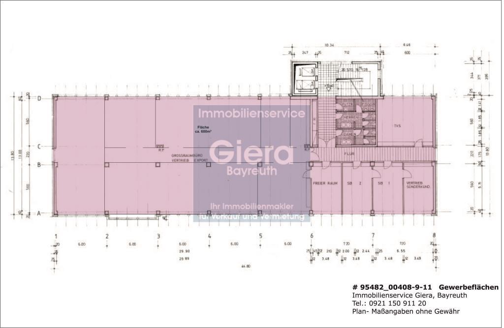 Büro-/Praxisfläche zur Miete provisionsfrei 4,50 € 3.412 m²<br/>Bürofläche Gefrees Gefrees 95482