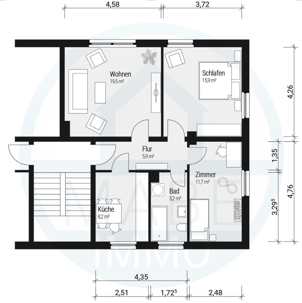 Wohnung zum Kauf 52.000 € 3 Zimmer 65 m²<br/>Wohnfläche 1.<br/>Geschoss ab sofort<br/>Verfügbarkeit August-Bebel-Str. 2 Hagenwerder Görlitz 02827