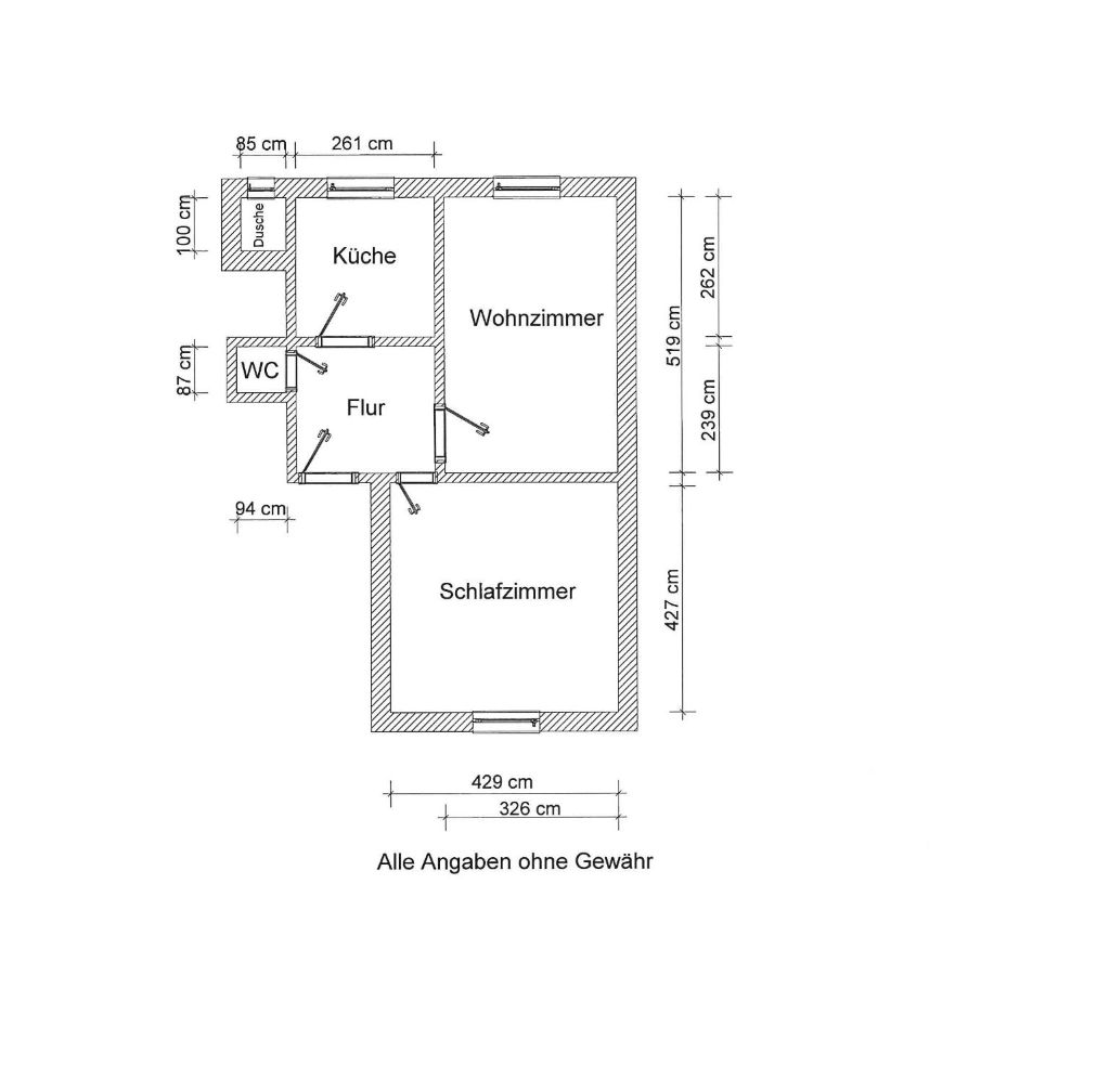 Wohnung zur Miete 356 € 2 Zimmer 47,6 m²<br/>Wohnfläche 1.<br/>Geschoss Plauer Viertel Güstrow 18273