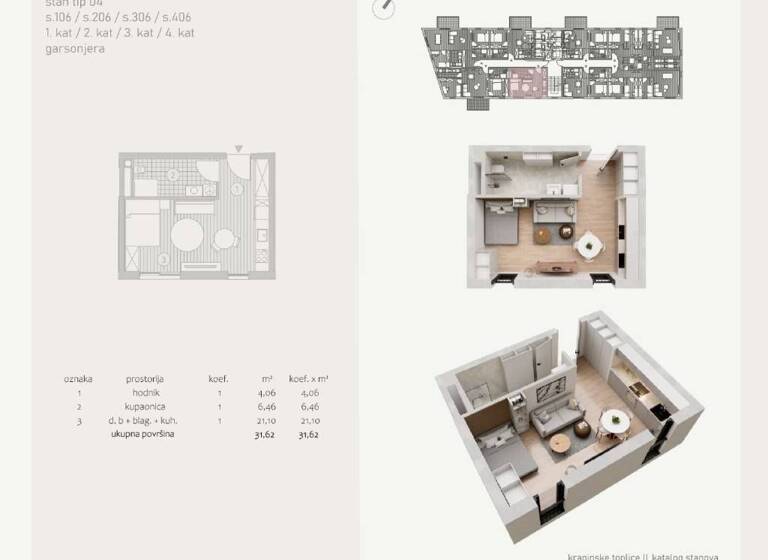 Wohnung zum Kauf 98.022 € 31 m² 2. Geschoss Krapinske Toplice