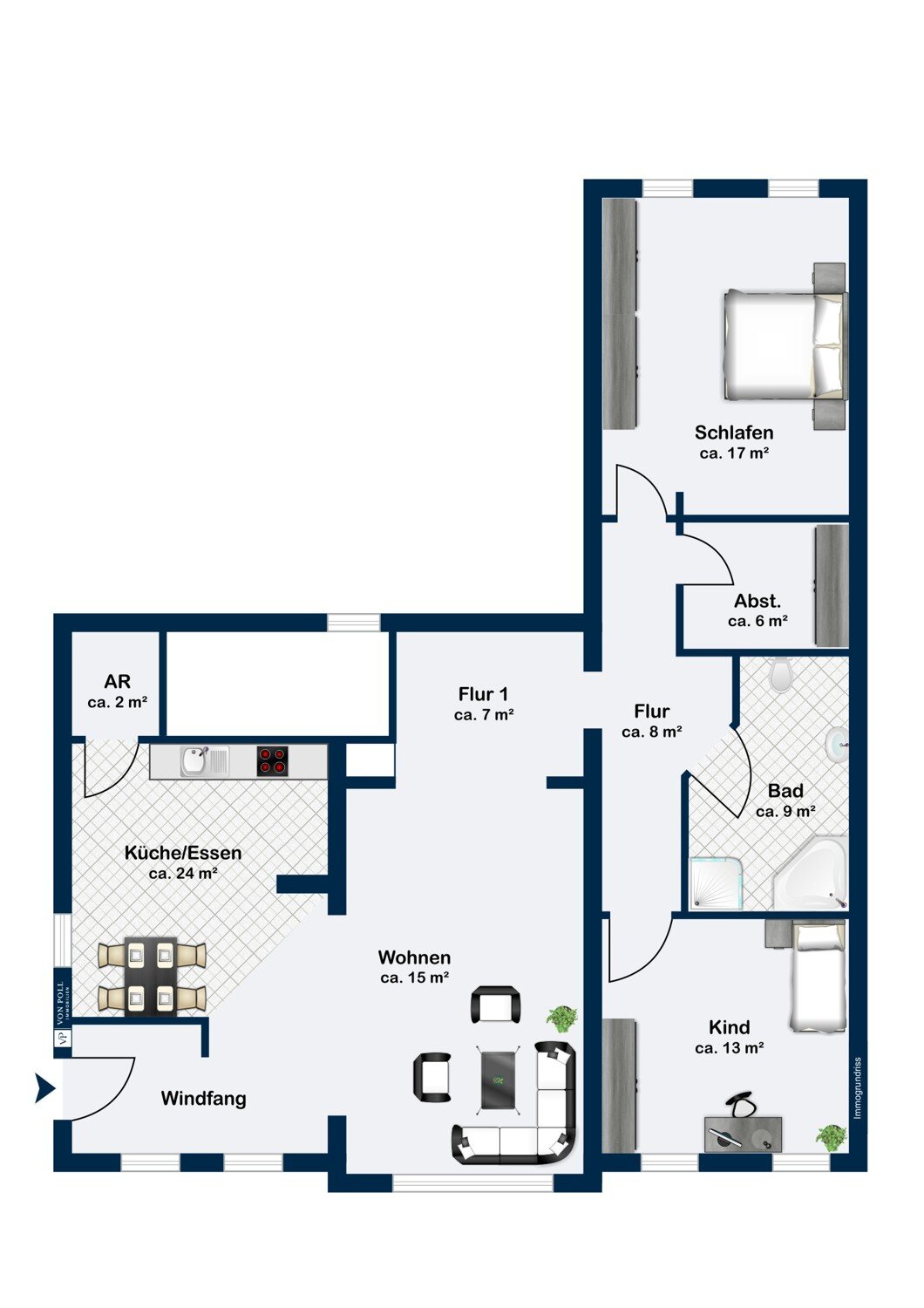 Wohnung zum Kauf 460.000 € 3 Zimmer 110 m²<br/>Wohnfläche Altewiek Braunschweig 38100