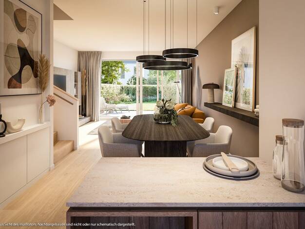 Reihenmittelhaus zum Kauf - Neubau provisionsfrei 1.240.000 € 5 Zimmer 146,1 m² 152 m² Grundstück Schmetterlingstr. 6a,6b,8a,8b, Kirchheim Kirchheim b. München 85551