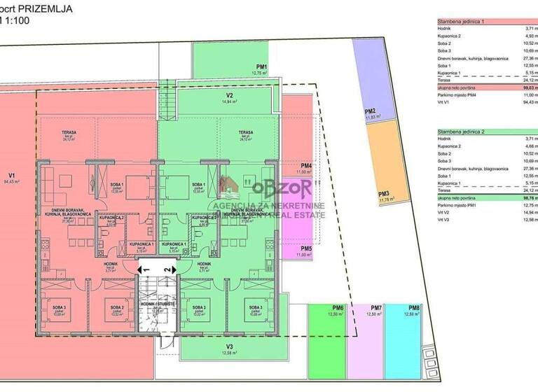 Wohnung zum Kauf 312.800 € 3 Zimmer 98 m² Povljana