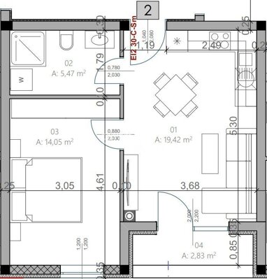 Wohnung zum Kauf 135.000 € 2 Zimmer 51 m² 1. Geschoss Monvidal 52100